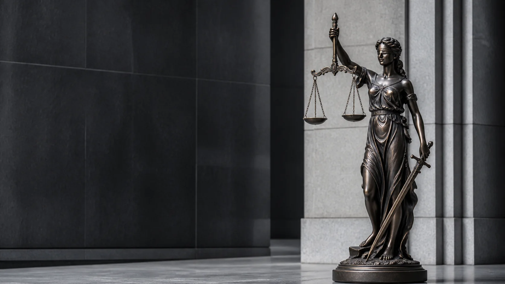Lady Justice holding the scales of justice